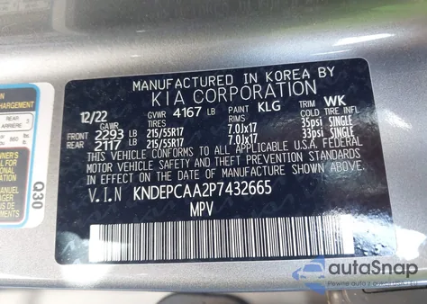 2023 Kia Seltos Lx z USA, uszkodzony, nr VIN KNDEPCAA2P7432665